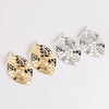Wholesale Women's Stainless Steel Geometric Flower Hollow Design Earrings