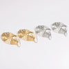 Wholesale Women's Stainless Steel Geometric Flower Hollow Design Earrings