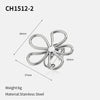 Wholesale Women's Stainless Steel Geometric Flower Hollow Open Ring With Polished Electroplating