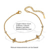 Wholesale Women's Stainless Steel Geometric Flower 18K Goldplated Bracelet