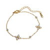 Wholesale Women's Stainless Steel Geometric Flower 18K Goldplated Bracelet