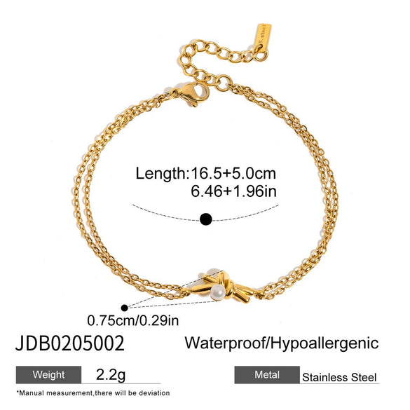 Wholesale Women's Stainless Steel Geometric French Retro Electroplated Bracelet Jewelry With White Zirconium