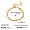 Wholesale Women's Stainless Steel Geometric French Retro Electroplated Bracelet Jewelry With White Zirconium