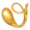 Wholesale Women's Stainless Steel Geometric Goldplated Ring Light Luxury Nonfading