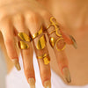 Wholesale Women's Stainless Steel Geometric Goldplated Ring Light Luxury Nonfading