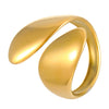 Wholesale Women's Stainless Steel Geometric Goldplated Ring Light Luxury Nonfading