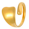 Wholesale Women's Stainless Steel Geometric Goldplated Ring Light Luxury Nonfading