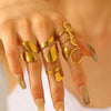 Wholesale Women's Stainless Steel Geometric Goldplated Ring Light Luxury Nonfading