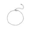Wholesale Women's Stainless Steel Geometric Handmade Flat Bead Clip Bracelet Simple Style