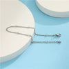 Wholesale Women's Stainless Steel Geometric Handmade Flat Bead Clip Bracelet Simple Style
