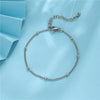 Wholesale Women's Stainless Steel Geometric Handmade Flat Bead Clip Bracelet Simple Style