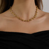 Wholesale Women's Stainless Steel Geometric Handmade Knotted Chain Necklace With Electroplating Treatment
