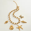 Wholesale Women's Stainless Steel Geometric Handmade Knotted Chain Necklace With Electroplating Treatment