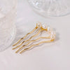 Wholesale Women's Stainless Steel Geometric Handmade Ushaped Pearl Hairpin