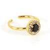 Wholesale Women's Stainless Steel Geometric Heart Drop Shape Electroplated Zircon Ring
