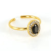 Wholesale Women's Stainless Steel Geometric Heart Drop Shape Electroplated Zircon Ring