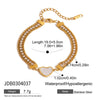 Wholesale Women's Stainless Steel Geometric Heart Electroplated Bracelet Jewelry