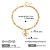Wholesale Women's Stainless Steel Geometric Heart Face Pendant Necklace With Oil Drop Print And Electroplating Design