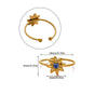Wholesale Women's Stainless Steel Geometric Heart Shape 18K Gold Inlaid Ring