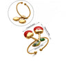 Wholesale Women's Stainless Steel Geometric Heart Shape 18K Gold Inlaid Ring