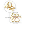 Wholesale Women's Stainless Steel Geometric Heart Shape 18K Gold Inlaid Ring