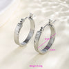 Wholesale Women's Stainless Steel Geometric Heartshaped Hoop Earrings Electroplated