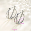 Wholesale Women's Stainless Steel Geometric Heartshaped Hoop Earrings Electroplated