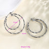 Wholesale Women's Stainless Steel Geometric Heartshaped Hoop Earrings Electroplated