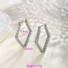 Wholesale Women's Stainless Steel Geometric Heartshaped Hoop Earrings Electroplated