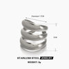 Wholesale Women's Stainless Steel Geometric Heavy Line Ring With 18K Gold Plated Electroplating