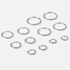 Wholesale Women's Stainless Steel Geometric Highpolish Electroplated Hoop Earrings