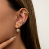 Wholesale Women's Stainless Steel Geometric Hollow Ear Clip Electroplated Modern Minimalist Allmatch Nonfading Earrings