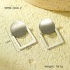 Wholesale Women's Stainless Steel Geometric Hollow Earrings With Electroplating Round Square Shape Color Matching Fashion Style