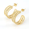 Wholesale Women's Stainless Steel Geometric Hollow Electroplated Earrings