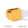 Wholesale Women's Stainless Steel Geometric Hollow Heartshaped Cast And Electroplated Ring