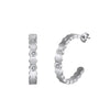 Wholesale Women's Stainless Steel Geometric Honeycomb Diamondstudded Earrings With Vacuum Real Gold Plating In Pvd Furnace