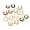 Wholesale Women's Stainless Steel Geometric Hoopshaped Electroplated Earrings