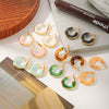 Wholesale Women's Stainless Steel Geometric Hoopshaped Electroplated Earrings