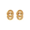 Wholesale Women's Stainless Steel Geometric Inlaid Zircon Earrings