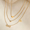 Wholesale Women's Stainless Steel Geometric Inlaid Zircon Electroplated Clavicle Multi Layer Necklace