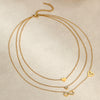 Wholesale Women's Stainless Steel Geometric Inlaid Zircon Electroplated Clavicle Multi Layer Necklace