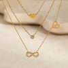 Wholesale Women's Stainless Steel Geometric Inlaid Zircon Electroplated Clavicle Multi Layer Necklace