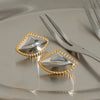 Wholesale Women's Stainless Steel Geometric Irregular Earrings With Electroplating