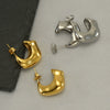 Wholesale Women's Stainless Steel Geometric Irregular Electroplated Earrings
