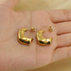 Wholesale Women's Stainless Steel Geometric Irregular Electroplated Earrings