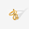 Wholesale Women's Stainless Steel Geometric Irregular Opening Ring With Electroplating Jewelry