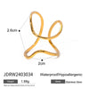 Wholesale Women's Stainless Steel Geometric Irregular Opening Ring With Electroplating Jewelry