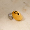 Wholesale Women's Stainless Steel Geometric Irregular Ring Luxury Style Electroplated With 18K Real Gold Nonfading Waterproof Jewelry