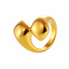Wholesale Women's 316L Stainless Steel Geometric Irregular Ring Pvd Electroplated 18K Gold Color