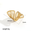 Wholesale Women's Stainless Steel Geometric Irregular Ring With Electroplating And 18K Gold Styling